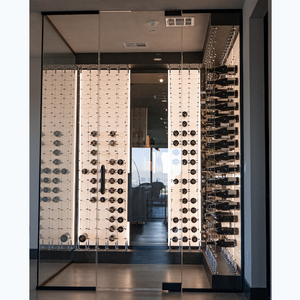 Sistema di cavi galleggianti moderni personalizzati per vino 304 SS con Display a filo a parete cavo espositore per vino - Product Image 3