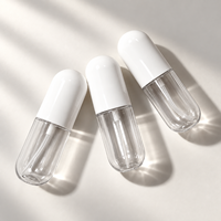 Flacon pompe pulvérisateur PET compact en forme de capsule pour cosmétiques et soins de la peau, 60ml, 80ml, 100ml, 120ml, 150ml, personnalisable avec logo
