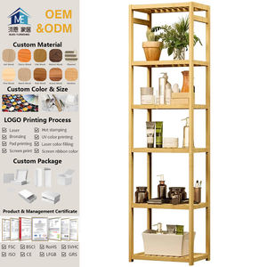 6-Tier במבוק אמבטיה מדף אחסון מתלה, אמבטיה מגבת מדף - Product Image 1