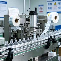 Machine d'étiquetage semi-automatique professionnelle pour bouteilles en verre et en plastique