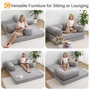 Gấp sofa giường 4 trong 1 có thể gập lại sàn ghế sofa chuyển đổi giường nệm giường xách tay gấp ra phòng chờ khách - Product Image 3