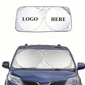 Parasol Plegable Universal para Parabrisas de Coche, Reflectante, Plateado, con Logotipo Personalizado, Impresión Serigráfica Promocional - Product Image 1