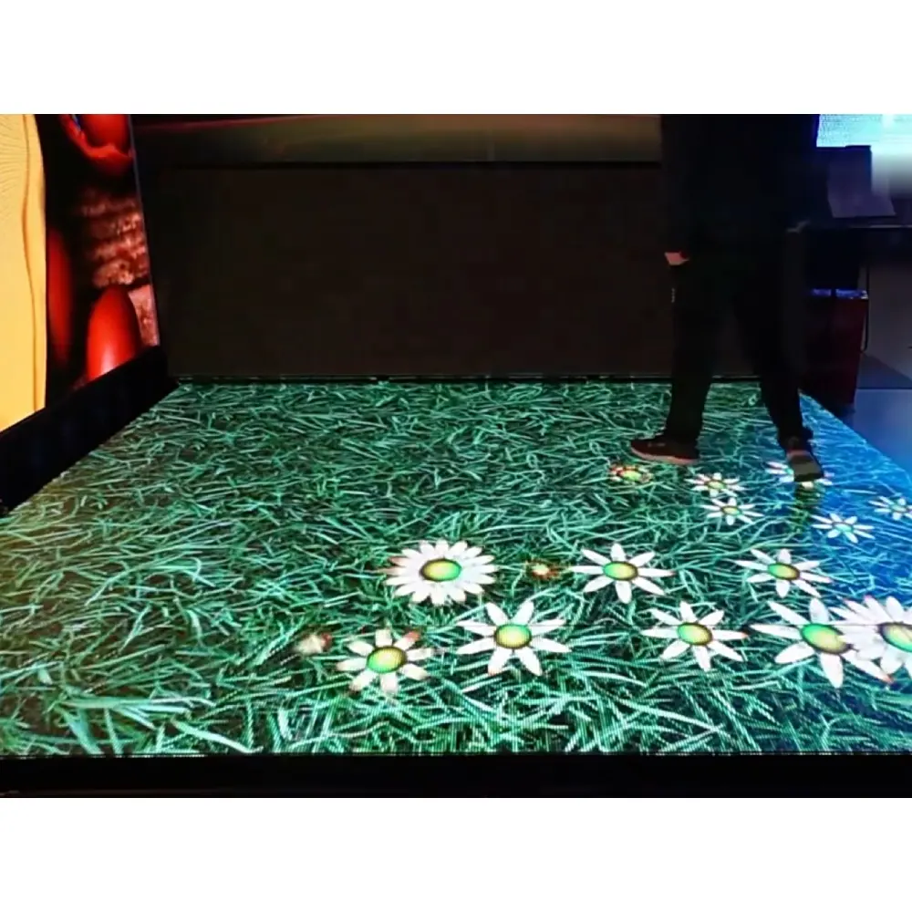 Noleggio esterno interno P3.9 P4.81 Pixel 3.91mm 4.8mm Smd interattivo pannelli LED piastrella pista da ballo Display per giocare