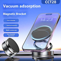Support de téléphone portable magnétique super puissant en alliage, à rotation multi-angle, pour voiture, bureau et mur, avec adsorption par aspiration sous vide