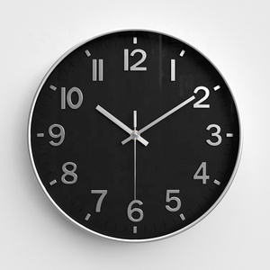 12inch lớn trang trí nội thất tối giản đồng hồ giá rẻ Nhựa thạch anh Đồng hồ treo tường - Product Image 2