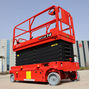 Elevador Eléctrico Autopropulsado Hitop, plataforma de trabajo aéreo de 4-16m, elevador de tijera móvil de carga de 230kg para almacén - Product Image 5