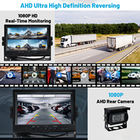 Sistema de Cámara de Reversa DVR AHD de 9.0 Pulgadas y 4 Canales con Visión Nocturna para Camiones y Tractores, 1080P/720P