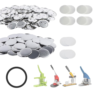 200 Bộ 58Mm Nhựa Vải Nút Nguồn Cung Cấp Cho Nút Maker Máy Bao Gồm Huy Hiệu Trống Nút Pins Kim Loại <span class=keywords><strong>Pin</strong></span> Cover Quay Lại Mới - Product Image 2