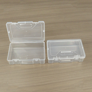 Rectangular Transparent Plastic Storage <b>Box</b> 19.8x11.8x5.5cm Covered For Jewelry Stationery Tools Accessories - Product Image 1