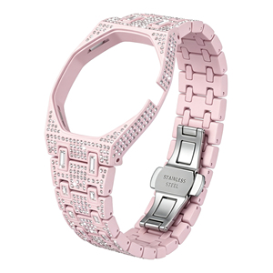 Upro สายนาฬิกาโลหะผสมสังกะสีประดับพลอยเทียมแฟชั่นสำหรับ AP-Swatch ชุดดัดแปลงเพชรแบบรอยัลป๊อปแวววาวสำหรับนาฬิกาพก - Product Image 6