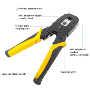 Câble réseau LAN 8p 6p 4p RJ11 RJ12 CAT5 CAT6 Dénudeur de fils <span class=keywords><strong>Pince</strong></span> à sertir Coupe-fils <span class=keywords><strong>Pince</strong></span> à sertir pour câble <span class=keywords><strong>Ethernet</strong></span> <span class=keywords><strong>RJ45</strong></span> - Product Image 3
