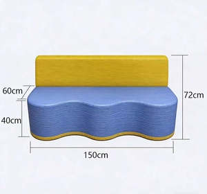 Sofá de Pared para Instituciones de Capacitación, Área de Espera para Padres, Área de Descanso, Área de Recepción, Asientos Combinados Acolchados - Product Image 4