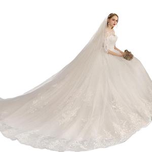 Ethereal Forest Inspired Wedding Dress 2026 New Style Slimming White Off Shoulder Bridal Gown With Train Ball Gown Empire - Product Image 5