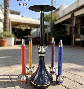 70 cm Metal <b>Hookah</b> Set Carbon Fiber Style Tobacco <b>Pipe</b> Multi Color Smoking Accessory for Lounge Bar - Product Image 3