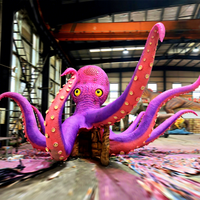 Modèle d'octopus animatronique géant et célèbre sur Internet, en métal, pour la décoration de centres commerciaux ou de parcs d'aventure