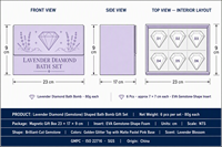 Coffret de 6 bombes de bain personnalisées en forme de diamant à l'extrait de lavande, 80g, à base de plantes, faites à la main, or rose, hydratantes, aromatiques, boîte cadeau OEM