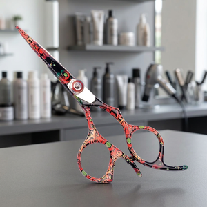 Ciseaux de coiffure professionnels en acier inoxydable à pointe affûtée pour droitiers, à long manche - Product Image 2