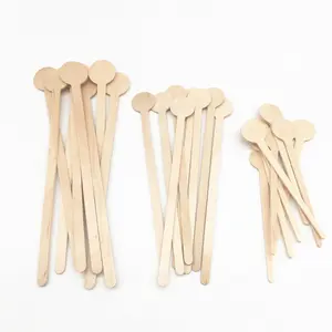 wooden round head coffee sticks stirrers