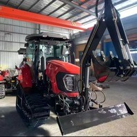 Loader Backhoe Dua Arah dengan Bucket Depan, Penggerak Empat Roda, Multiguna, Excavator yang Dipasang di Truk untuk Mesin dengan Garansi 4 Tahun