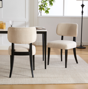 Ensemble de 2 chaises de salle à manger en bois, chaises de salle à manger modernes rembourrées en tissu, pieds solides, meubles écologiques pour la maison, pour le salon - Product Image 4