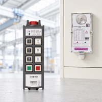 Control Remoto Industrial por Radio de 6 Teclas, Impermeable IP66, de Una Sola Velocidad, con Bloqueo de Tecla, para Grúa EOT