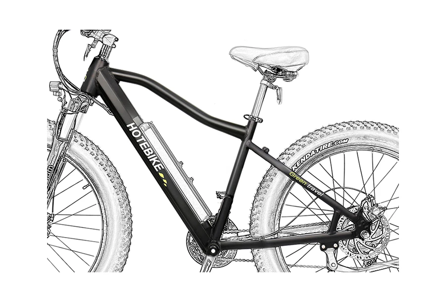 Fat Tire Snow Electric Bike/Ebike with Double Shoulder Suspension Fork - Fat tire electric bike - 4