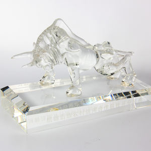 クリスタルブル置物ギフトやお土産用のガラス動物 - Product Image 3