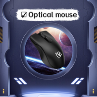 Hoge kwaliteit CE RHOS ergonomische 3D muis zwart optisch 1,5m bedraad USB zakelijke muis op voorraad desktop kantoor