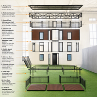 Maison Modulaire Préfabriquée Haut de Gamme Villa Conteneur Luxueuse Appartement Hôtel Camping Extérieur Restaurant Bureau Assemblage Rapide