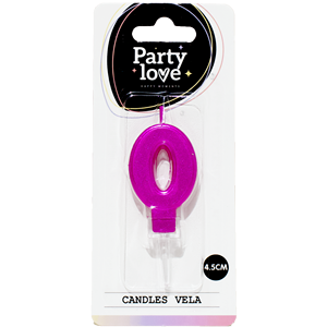 Bougie d'anniversaire sans goutte en cire de paraffine fuchsia pour fête, 4,5 cm - Product Image 1