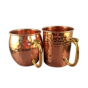 Eco Friendly Copper Moscow Mule Beer <b>Mugs</b> With Gold Brass Handle Water Drinking <b>Mug</b> & Glass For Home Kitchen use Drinkware - Product Image 1