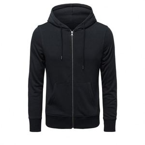 Sweat-shirts à capuche promotionnels en pur coton avec logo personnalisé et fermeture éclair pour événements de marque - Product Image 1