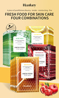 Masque facial anti-âge aux herbes avec vitamine E, miel, citron, aloe vera et grenade rouge, en feuille, pour tous types de peau, pour usage domestique