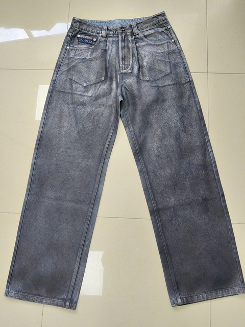 【CH】Washed coating denim pants Wax Jeans Men: Stylish & Durable Denim for 2025
