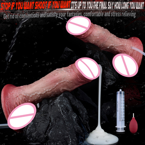 Godes éjaculants en mouvement à peau OS-ADLZS5055 avec ventouse Jouets sexuels éjaculants en silicone pour couple lesbien <span class=keywords><strong>Massage</strong></span> <span class=keywords><strong>anal</strong></span> du point G - Product Image 3