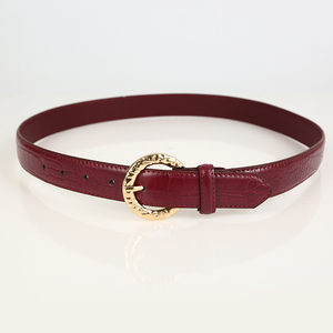 Cintos Casuais Elegantes e Confortáveis de Couro PU com Fivela Redonda de Liga para Mulheres, Acessório de Moda Popular por Atacado - Product Image 4