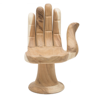 Fauteuil de loisirs en chêne sculpté à la main Regal, design durable et écologique, base de support stable pour jardin extérieur, patio, assise confortable