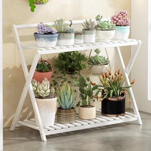 Narrow two-tier succulent plant <b>stand</b> for windowsills and bay windows, multi-layered simple flower <b>pot</b> <b>stand</b> for indoor living - Product Image 3