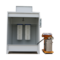 Cabine de pulvérisation de revêtement en poudre époxy manuelle à haut rendement pour 2 voitures avec cartouche de cabine-filtre les composants de base PLC en vente