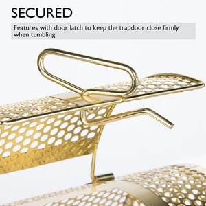 Tambor de Sorteo de Latón de Tamaño Mediano con Manivela de Madera - Caja Giratoria para Boletos de Lotería, <span class=keywords><strong>Casino</strong></span>, <span class=keywords><strong>Bingo</strong></span> - Product Image 3