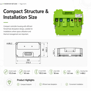 Contrôleur intelligent programmable à onde sinusoïdale Fardriver ND72260 72V 80A, protection IP54, 2000W - Product Image 3