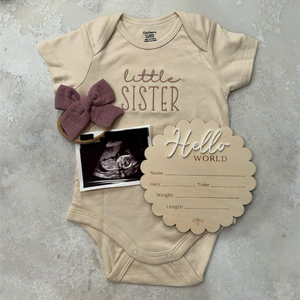 Hello World Baby Announcement Plaque Birth Stats Newborn Baby Hospital <strong>Name</strong> <strong>Sign</strong> Keepsake for Nursery <strong>Wood</strong> <strong>Sign</strong> for Baby Shower - Product Image 1