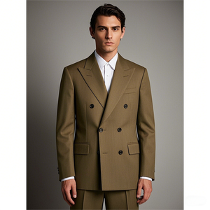 Abiti da <span class=keywords><strong>Uomo</strong></span> di Lusso su Misura di Alta Qualità, <span class=keywords><strong>Blazer</strong></span> Personalizzato con Tessuto Traspirante in Viscosa e Poliestere - Product Image 1