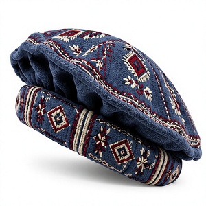 Casquettes afghanes pour homme, en coton noir, légères et respirantes, style Pakol, traditionnelles de Chitrali, Topi musulman, toutes saisons - Product Image 1