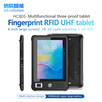 Tablet PC Industrial Resistente IP65 con Android 15, Pantalla MTK de 8 Pulgadas con Resolución de 1920x1200, 4 GB de Memoria, Escáner de Códigos QR/Barras, Lector NFC RFID