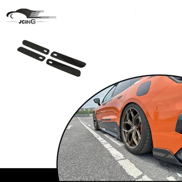 For Zeekr 001 2021-2023 REAL Carbon Fiber Car Exterior Door Handle Cover Panel Trims