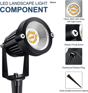 Luz de paisaje de bajo voltaje Aliso para árboles, jardines, patios y caminos, foco LED para exteriores IP65 impermeable 12V 24V - Product Image 3