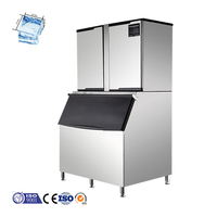 Máquina para hacer cubitos de hielo de alta eficiencia, 750kg, 1000kg, Comercial