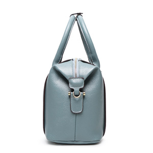 Sac à main Boston en cuir PU de haute qualité à trois sangles avec fermeture éclair et doublure en polyester pour femmes - Product Image 3
