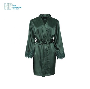 Vendita all'Ingrosso di Vestaglie Lunghe Stile <span class=keywords><strong>Kimono</strong></span> per Donne, Sposa e Damigelle, in Raso, per Feste Nuziali - Product Image 3